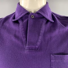 LORO PIANA Polo de algodón morado talla L