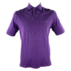 LORO PIANA Polo de algodón morado talla L