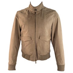 LORO PIANA Size M Brown Herringbone Wool Reversible Jacket