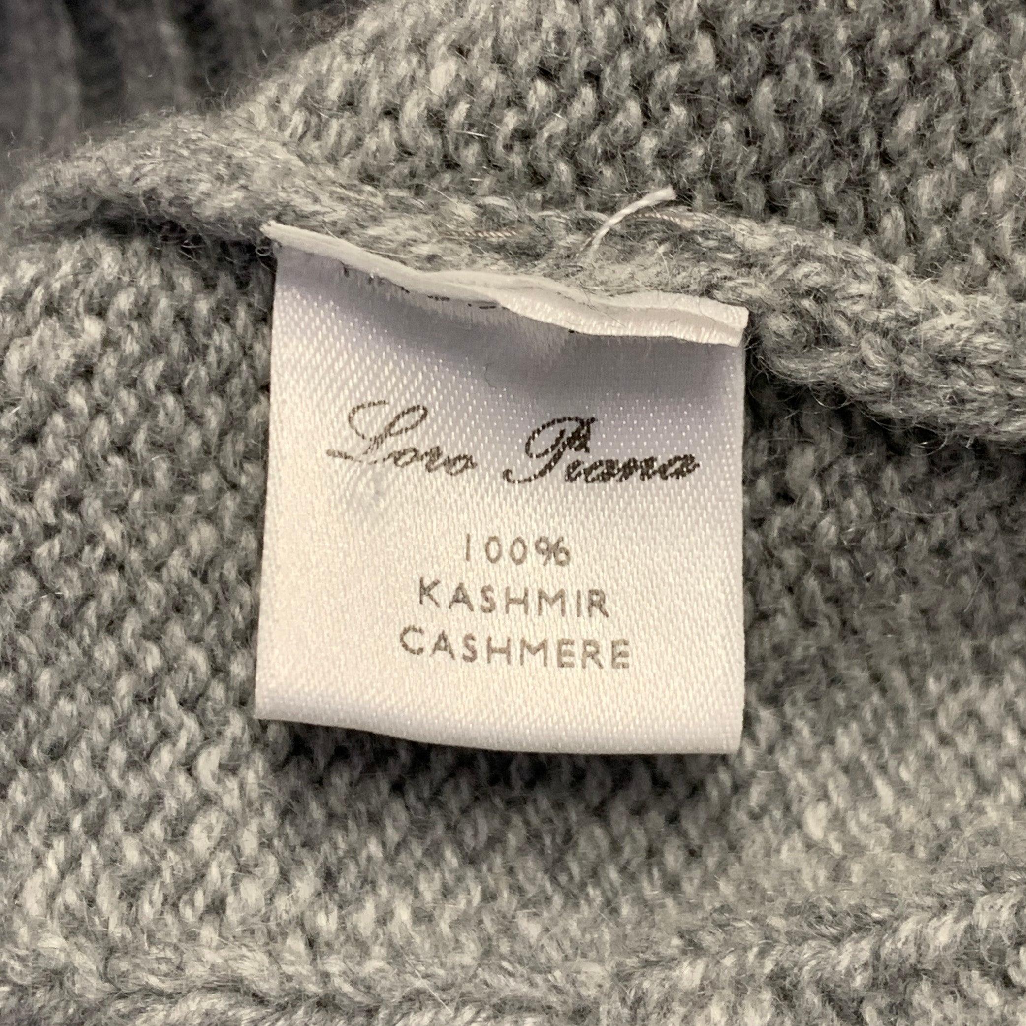 Loro Piana taglia M Grigio Maglia a girocollo in cashmere Baby Cable Knit in vendita 5