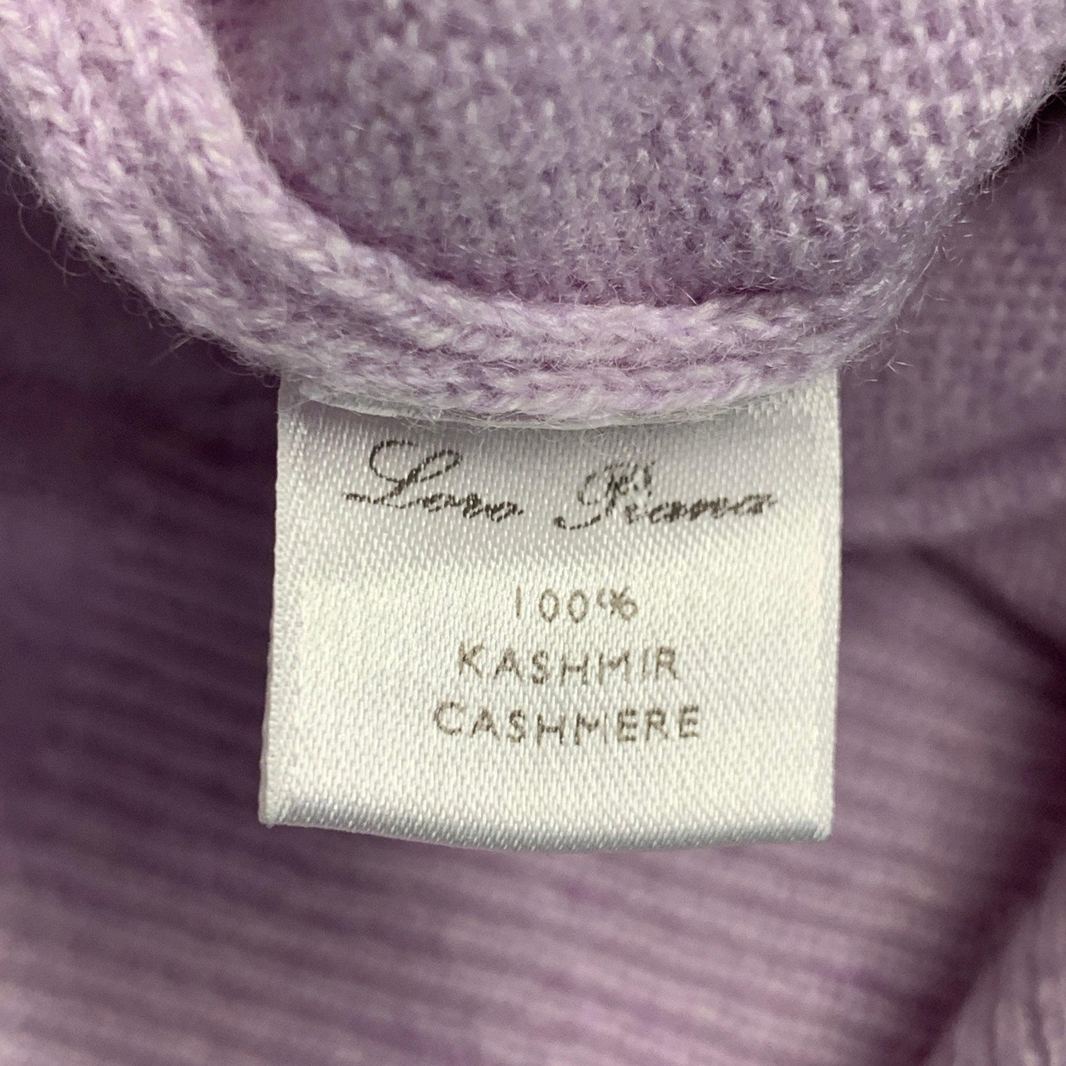LORO PIANA Größe M Lila Lavendel Kaschmir Pullover mit Rundhalsausschnitt im Angebot 1