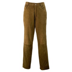 Loro Piana Taglia S Pantaloni casual in pelle scamosciata di Oliver