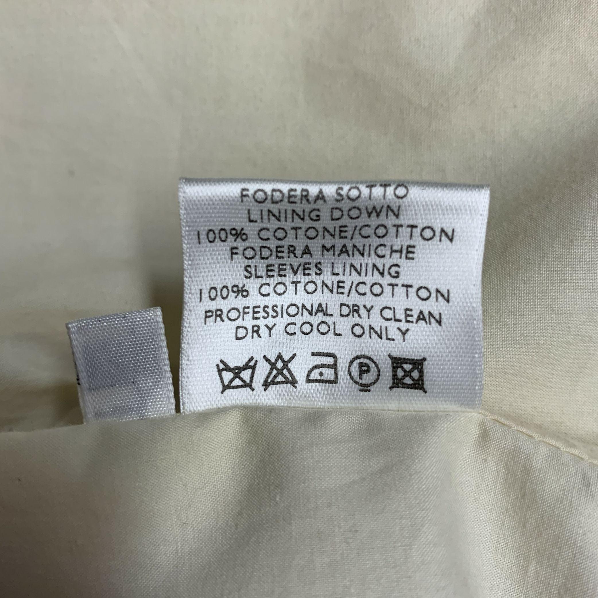 LORO PIANA Talla XL Chaqueta caqui de algodón sólido con botones en venta 2