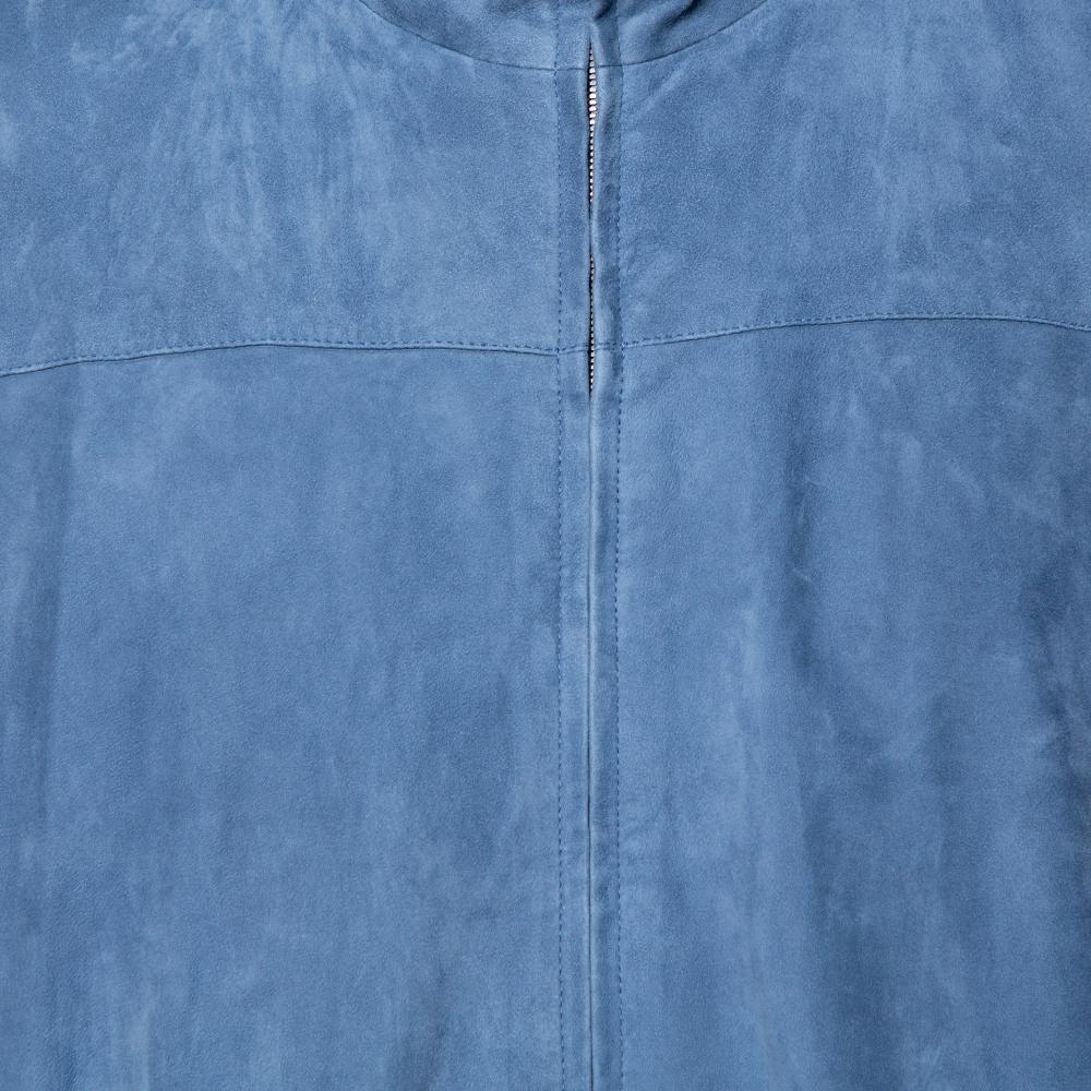 blue suede bomber jacket mens