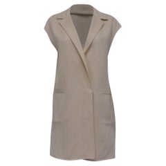 Loro Piana Sleeveless Coat with Pockets in Cream Cashmere