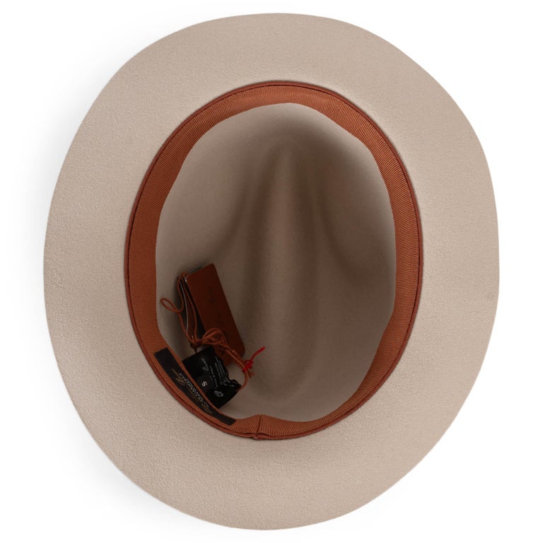 LORO PIANA stone rabbit felt 2024 MIRABLE CHAIN TRIM Hat S  display picture 3