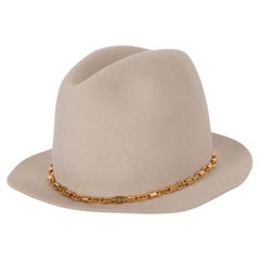 LORO PIANA stone rabbit felt 2024 MIRABLE CHAIN TRIM Hat S