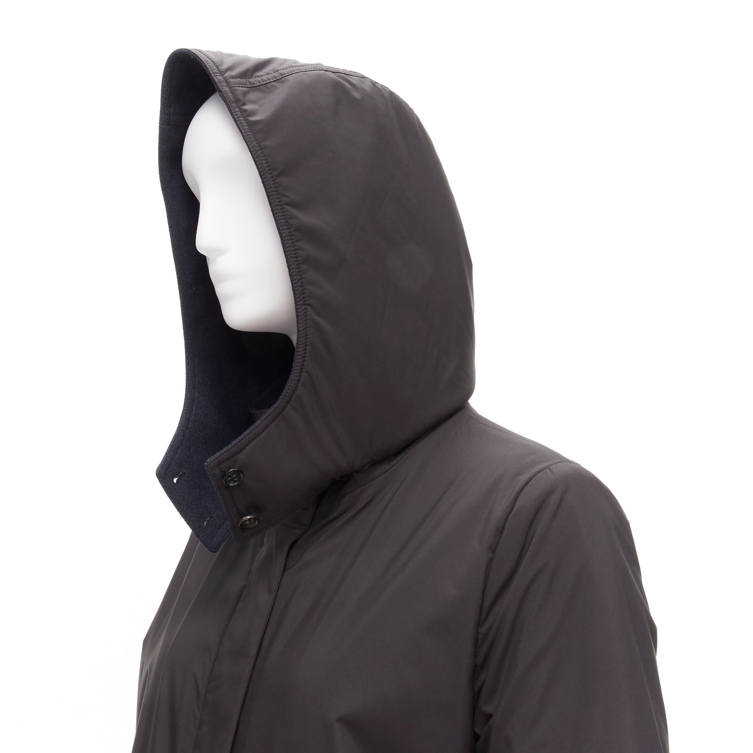 Loro Piana Storm System Giacca reversibile in lana cashmere rifinita in pelle IT46 XL in vendita 6