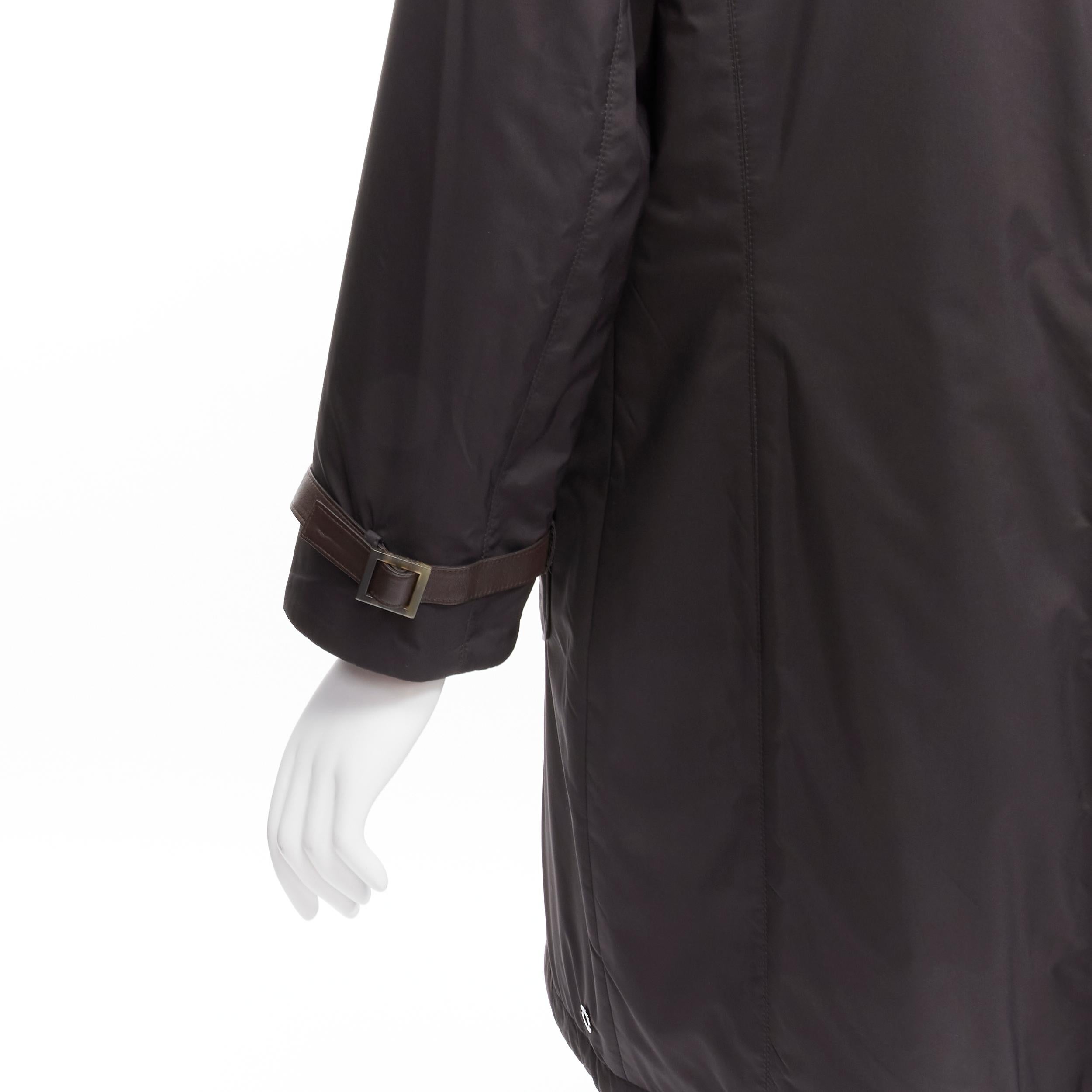 Loro Piana Storm System Giacca reversibile in lana cashmere rifinita in pelle IT46 XL in vendita 8