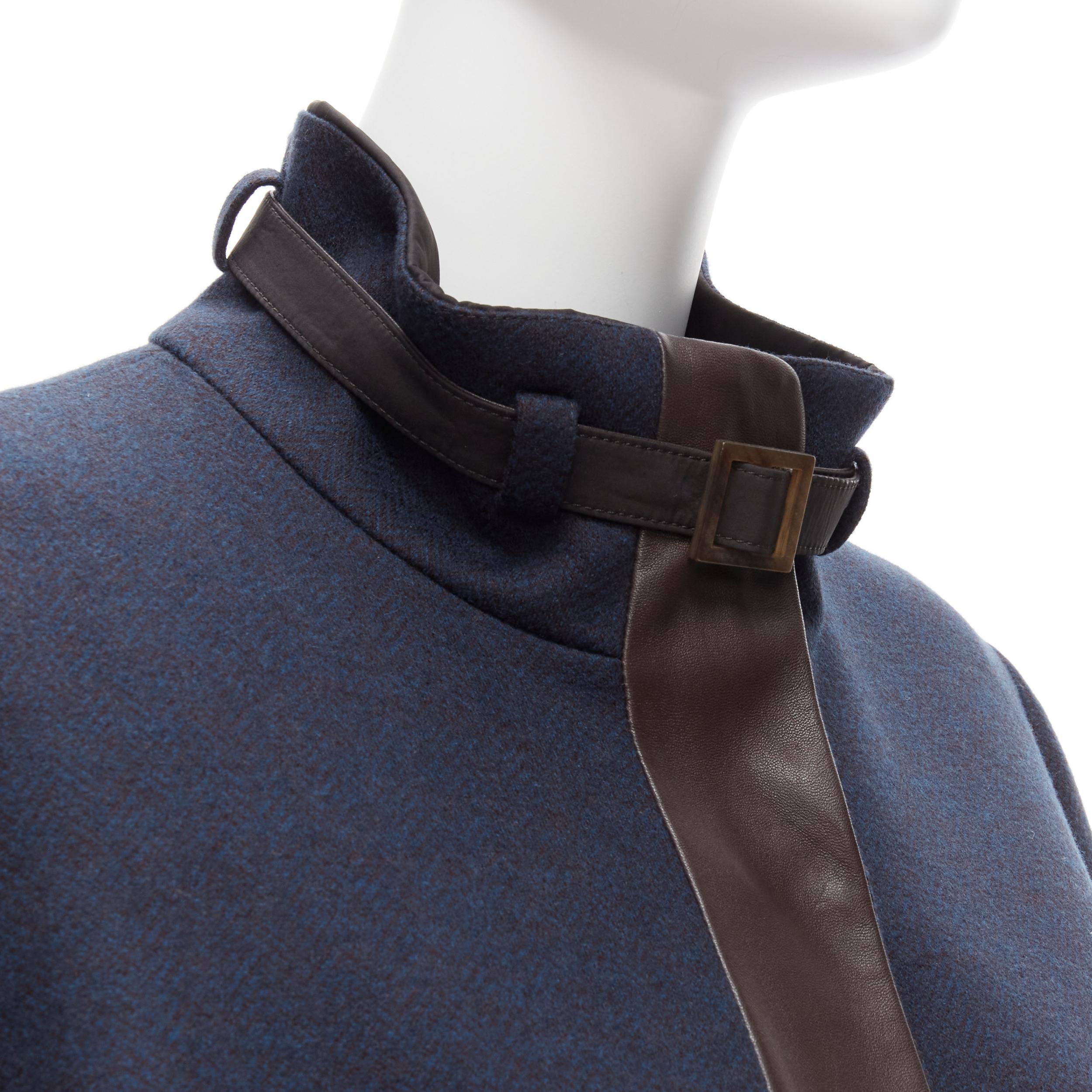 Loro Piana Storm System Giacca reversibile in lana cashmere rifinita in pelle IT46 XL in vendita 9