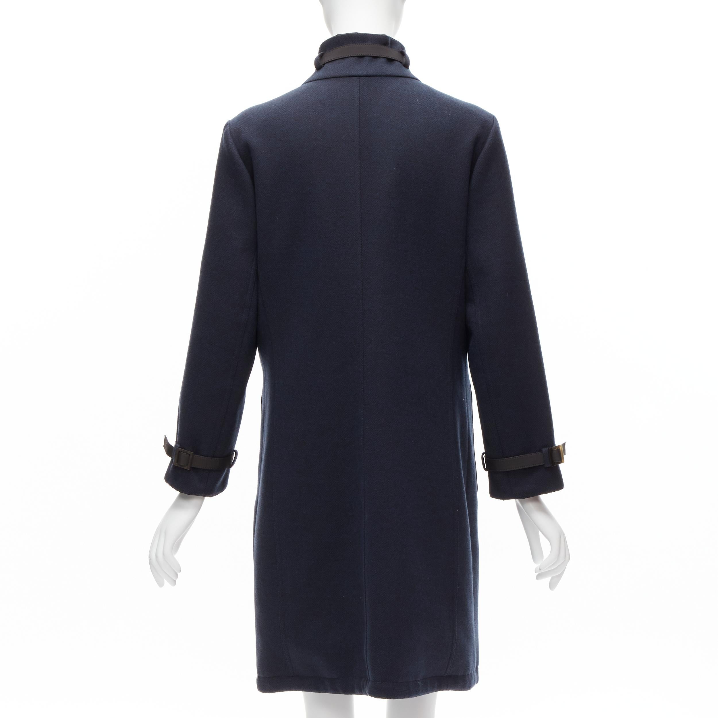 Loro Piana Storm System Giacca reversibile in lana cashmere rifinita in pelle IT46 XL in vendita 3