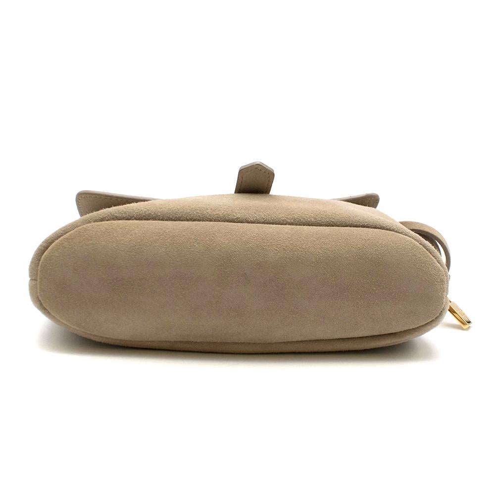 Brown Loro Piana Suede Clutch Bag 19cm