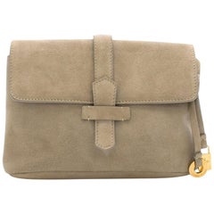 Loro Piana Suede Clutch Bag 19cm