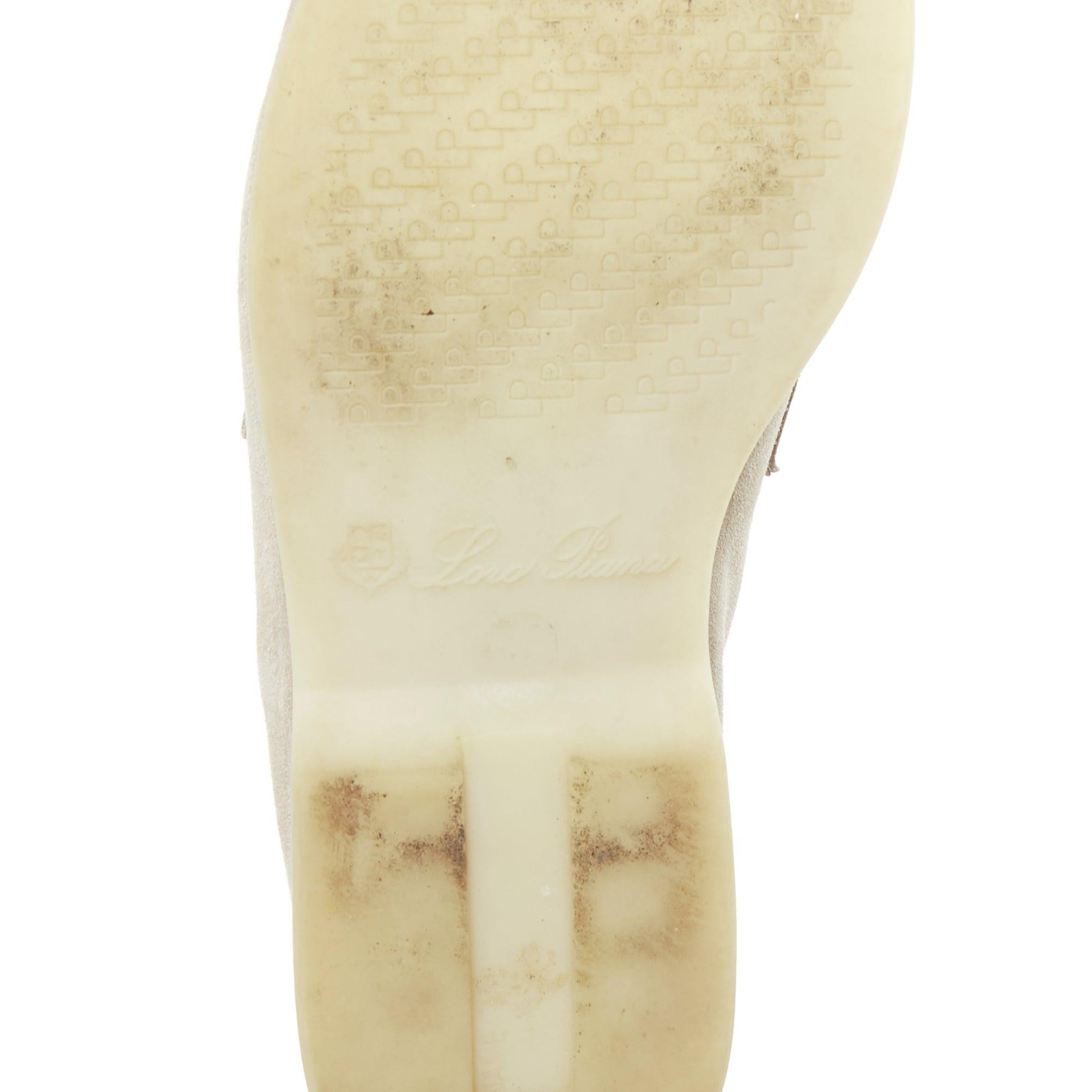 LORO PIANA Summerwalk Chamslofer sand Wildleder Kaninchen Anhänger loafers EU37 im Angebot 5