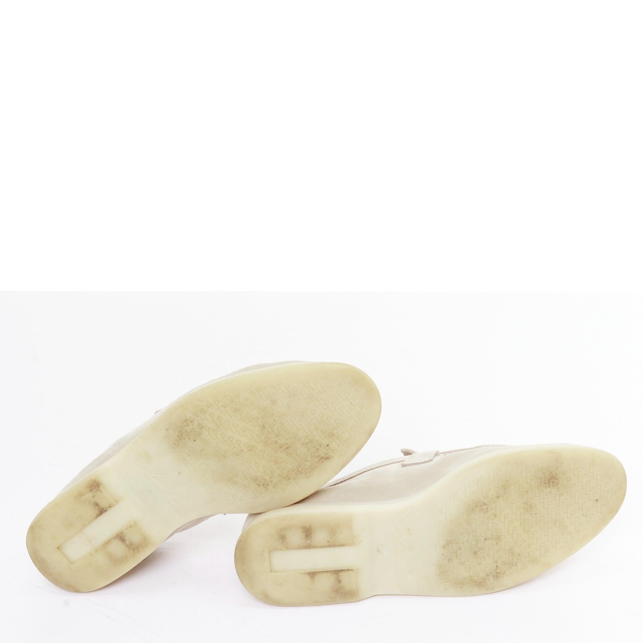 LORO PIANA Summerwalk Chamslofer sand Wildleder Kaninchen Anhänger loafers EU37 im Angebot 6