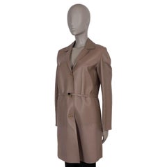 LORO PIANA topo CINTURÓN DE CUERO Abrigo Chaqueta 42 M