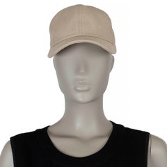 LORO PIANA - Chapeau capuchon BASEBALL TRIM en daim taupe S