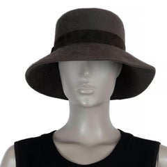 Loro Piana Cappello in feltro di coniglio taupe SUEDE TRIM FEDORA M. I.