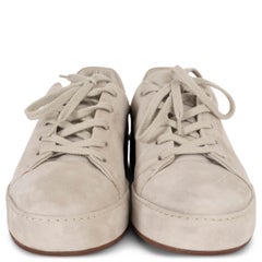 LORO PIANA taupe suede NUAGES Sneakers Shoes 38