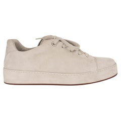 Baskets NUAGES en daim taupe de LORO PIANA, taille 38