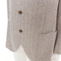 LORO PIANA textured cotton patch pocket 3-button single breasted blazer EU50 L