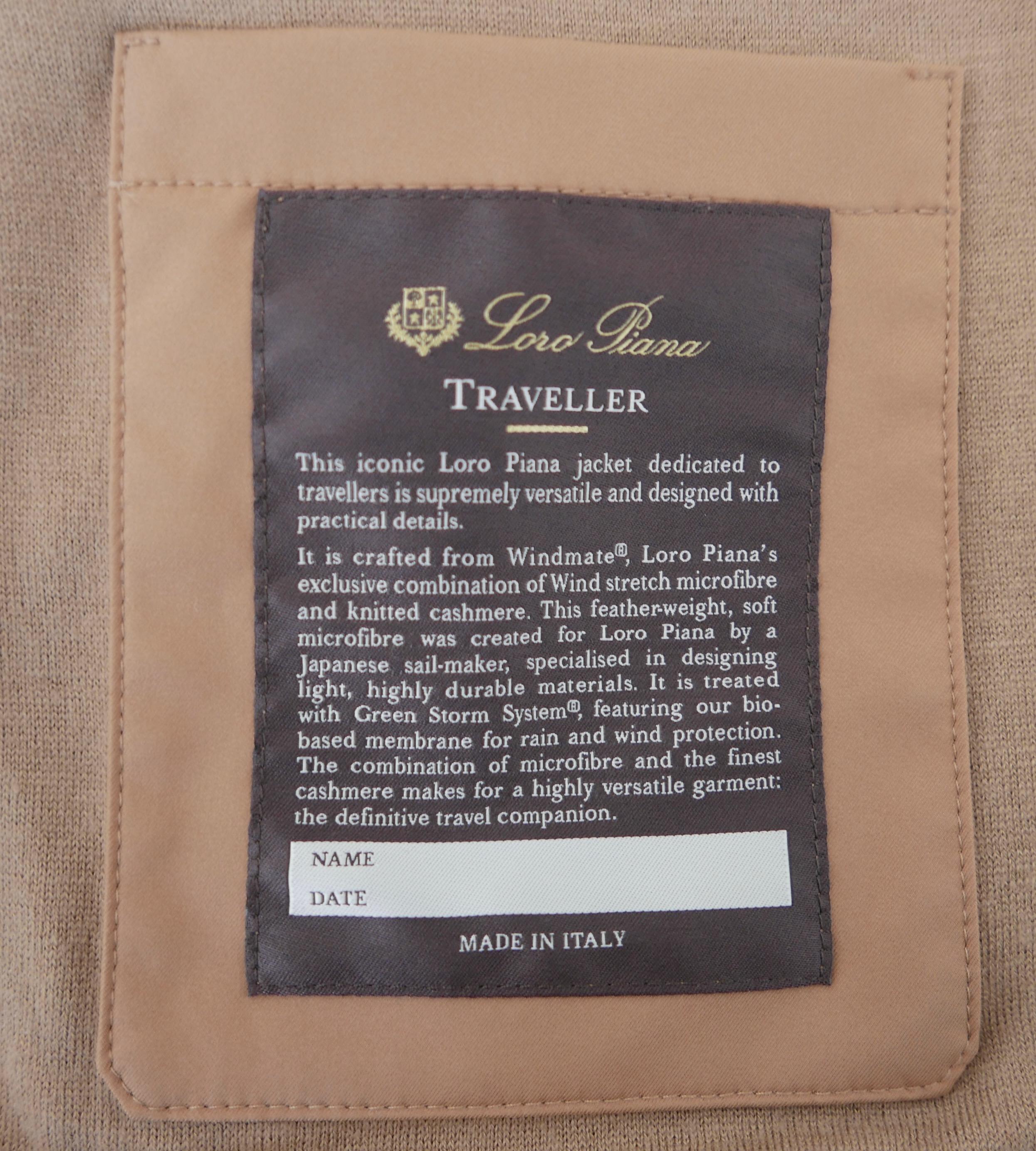 Loro Piana Traveller Cashmere Lined Anorak Safari Jacket For Sale 6