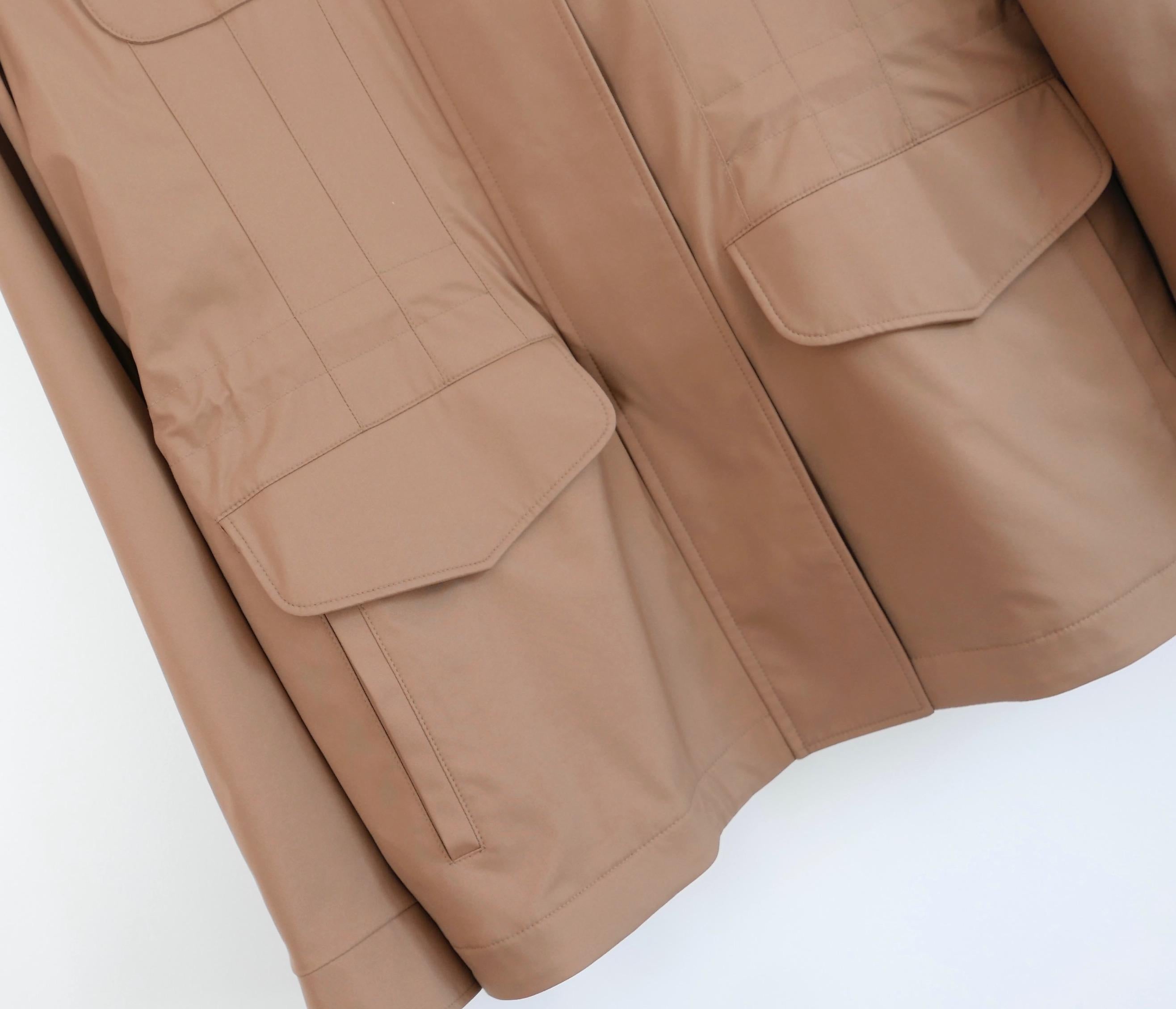 Loro Piana Traveller Cashmere Lined Anorak Safari Jacket In New Condition For Sale In London, GB