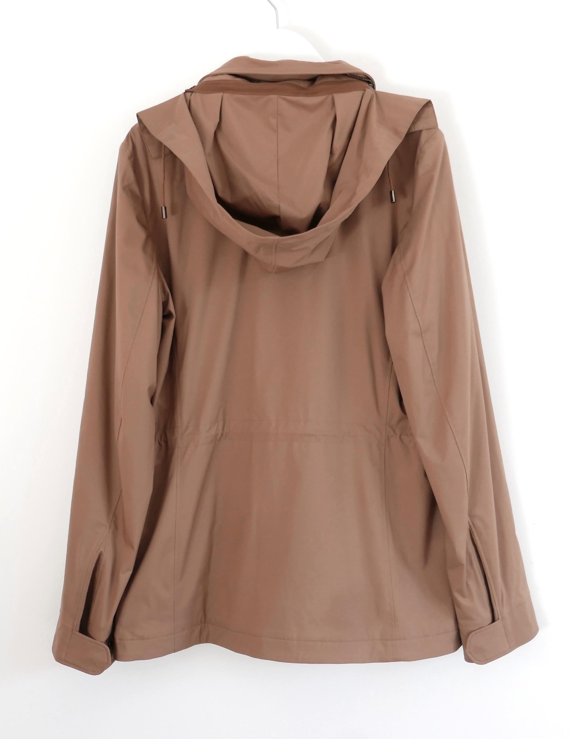 Women's Loro Piana Traveller Cashmere Lined Anorak Safari Jacket For Sale
