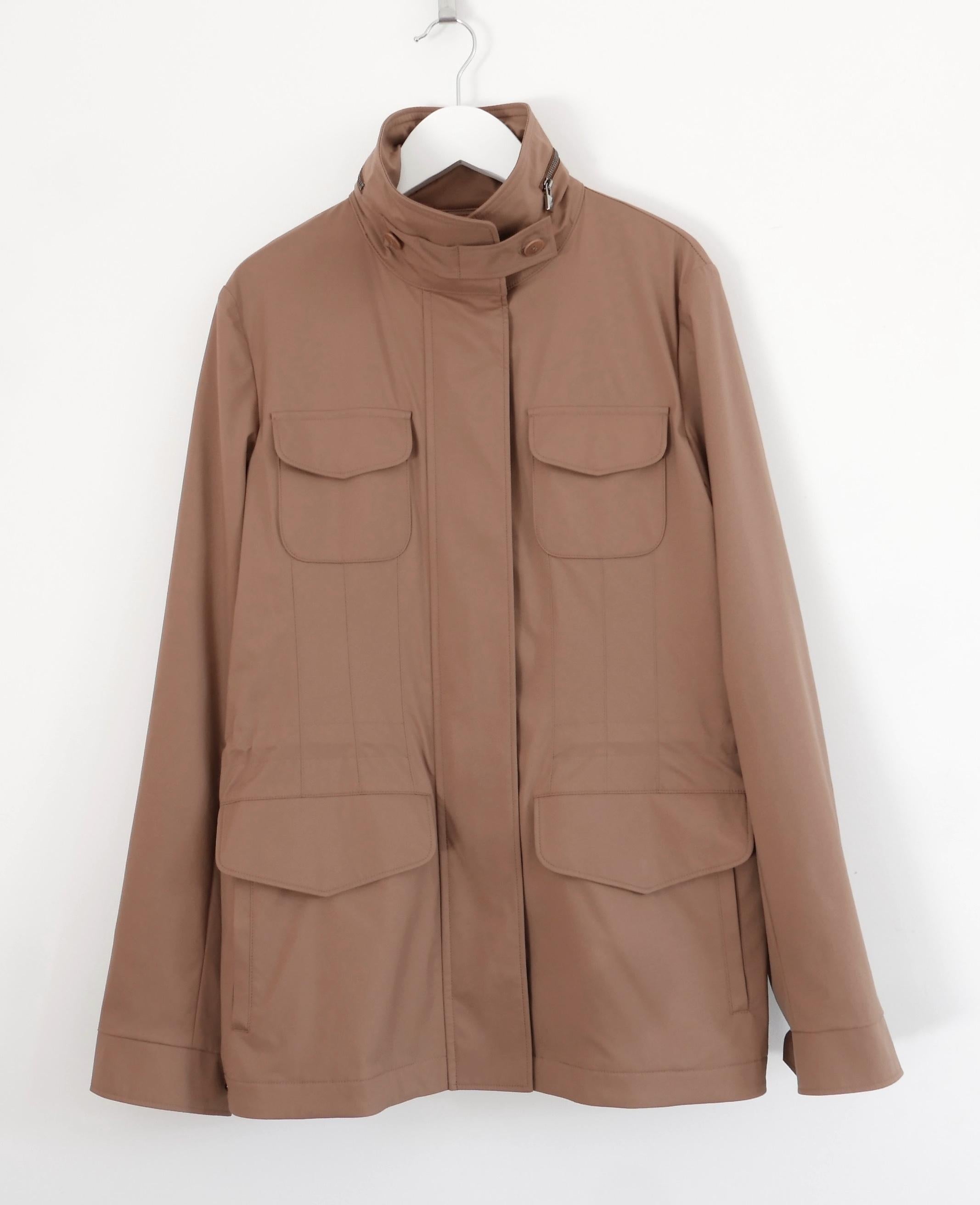 Loro Piana Traveller Cashmere Lined Anorak Safari Jacket For Sale 2