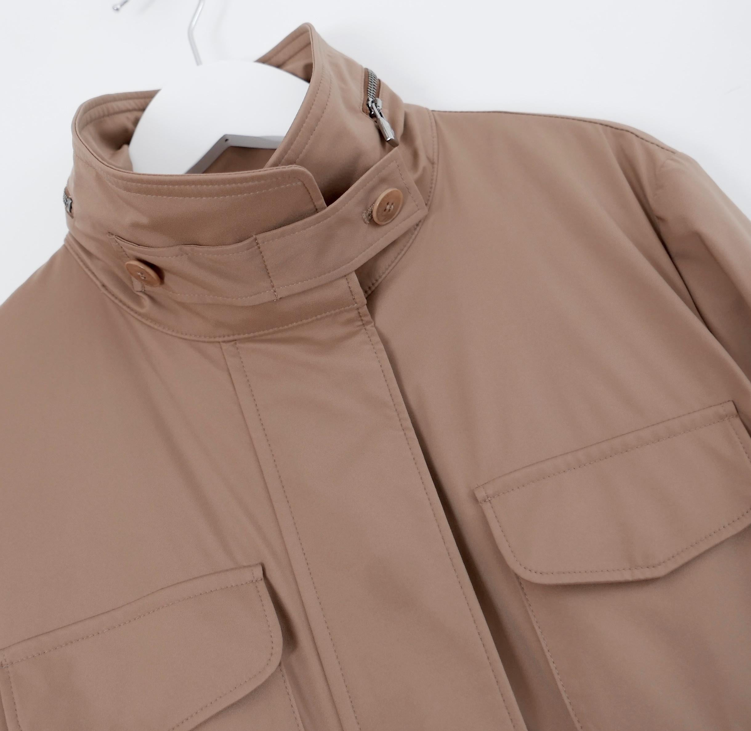 Loro Piana Traveller Cashmere Lined Anorak Safari Jacket For Sale 3