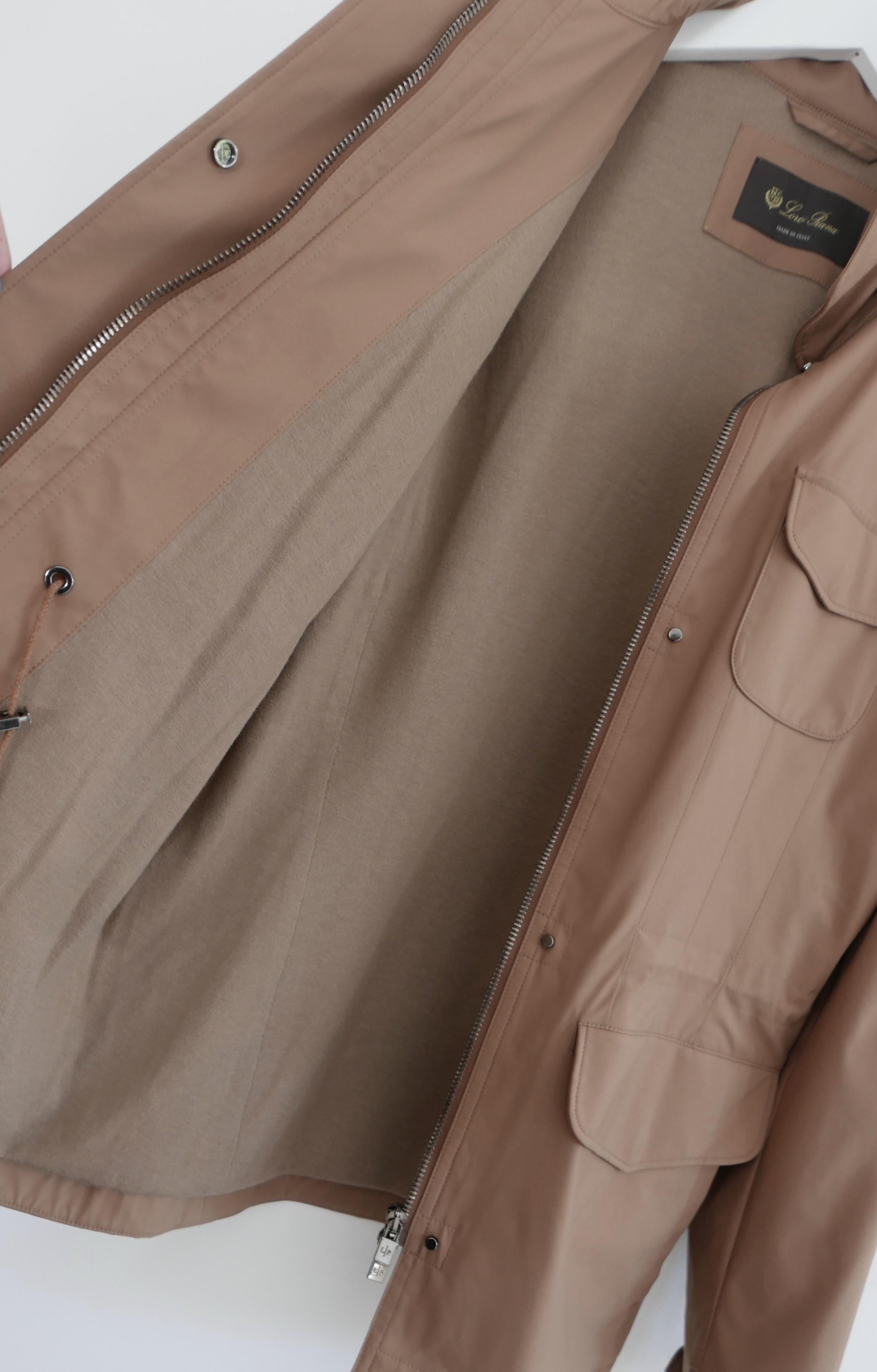 Loro Piana Traveller Cashmere Lined Anorak Safari Jacket For Sale 4