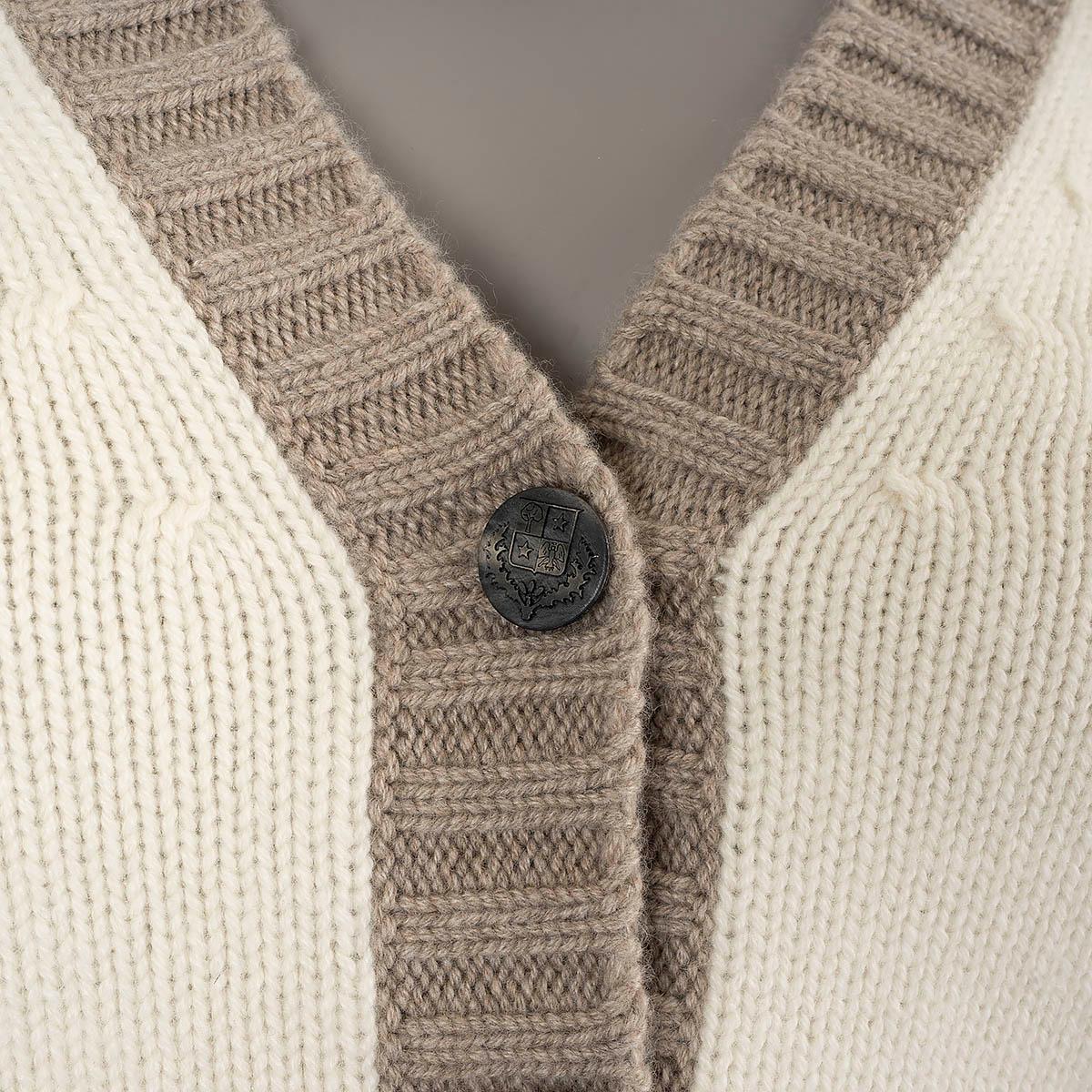 LORO PIANA tricolor cashmere WALL STREET COLORBLOCK Cardigan Sweater 40 S 2