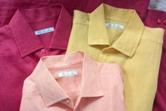 Camisas de lino para hombre de Loro Piana en tonos tropicales