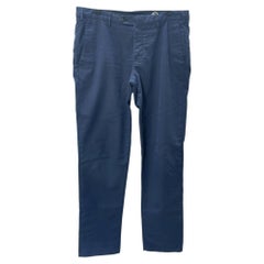 Loro Piana Trousers in Navy Blue Cotton