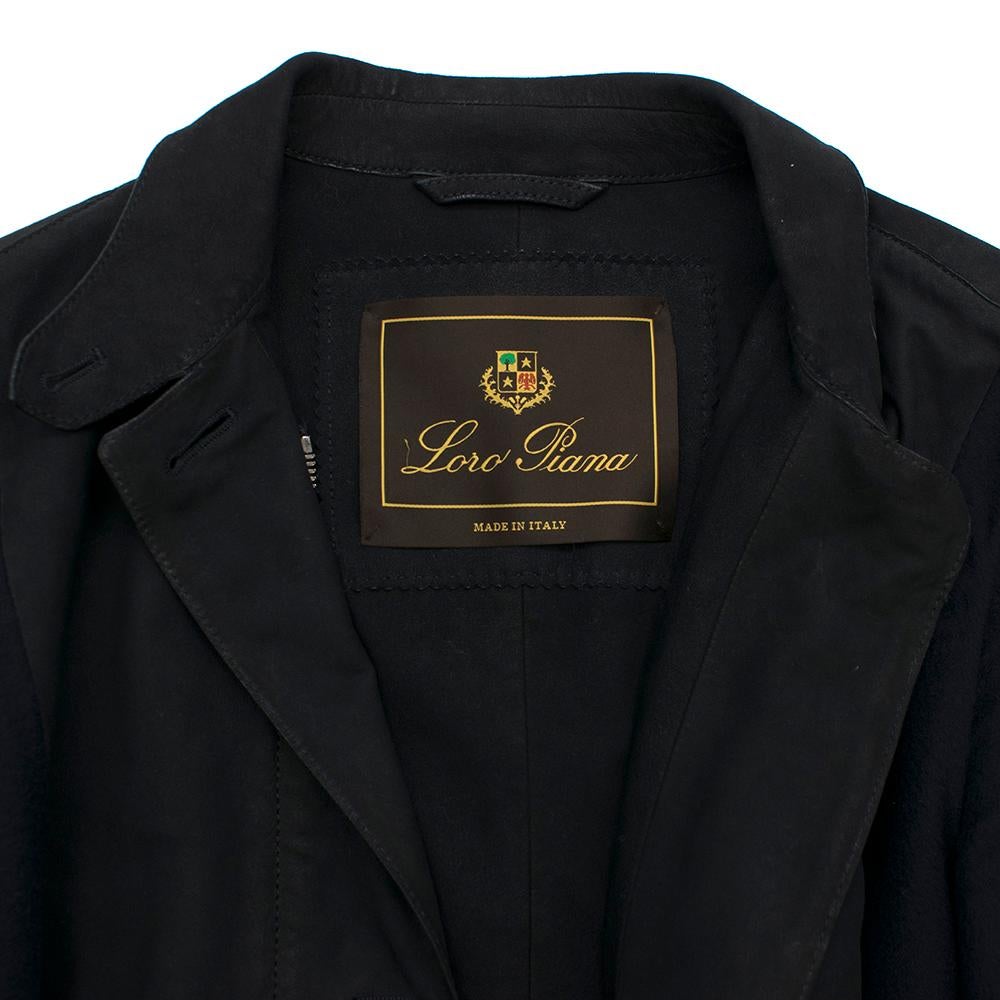 Loro Piana Two Tone Leather and Cotton Tailored Jacket	- Size US 6 In New Condition For Sale In London, GB