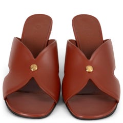 LORO PIANA Vinegar brick leather 2025 VERA WEDGE Sandals Shoes 38.5