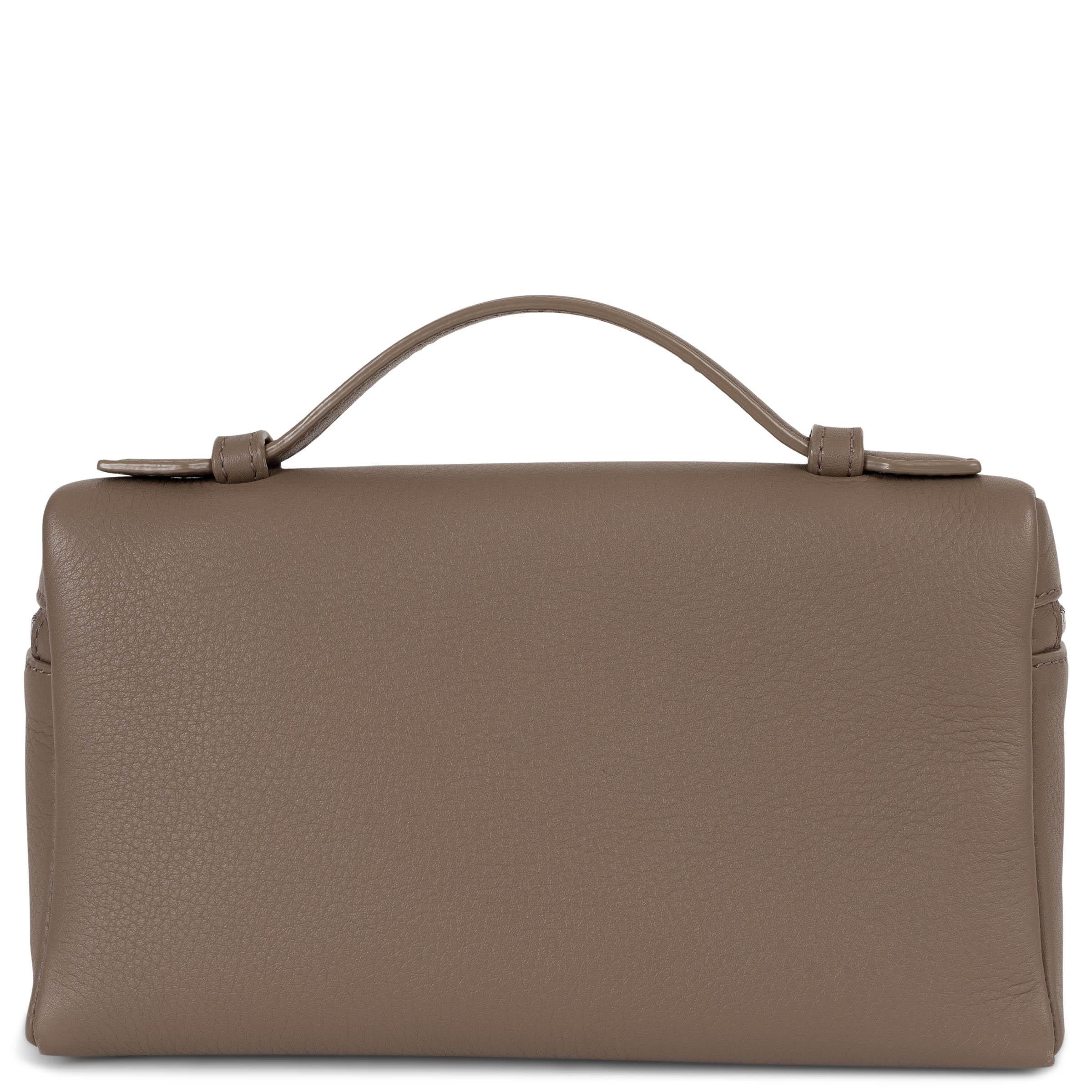 Grigio LORO Piana Borsa a tracolla EXTRA L19 in pelle mastice calda taupe in vendita