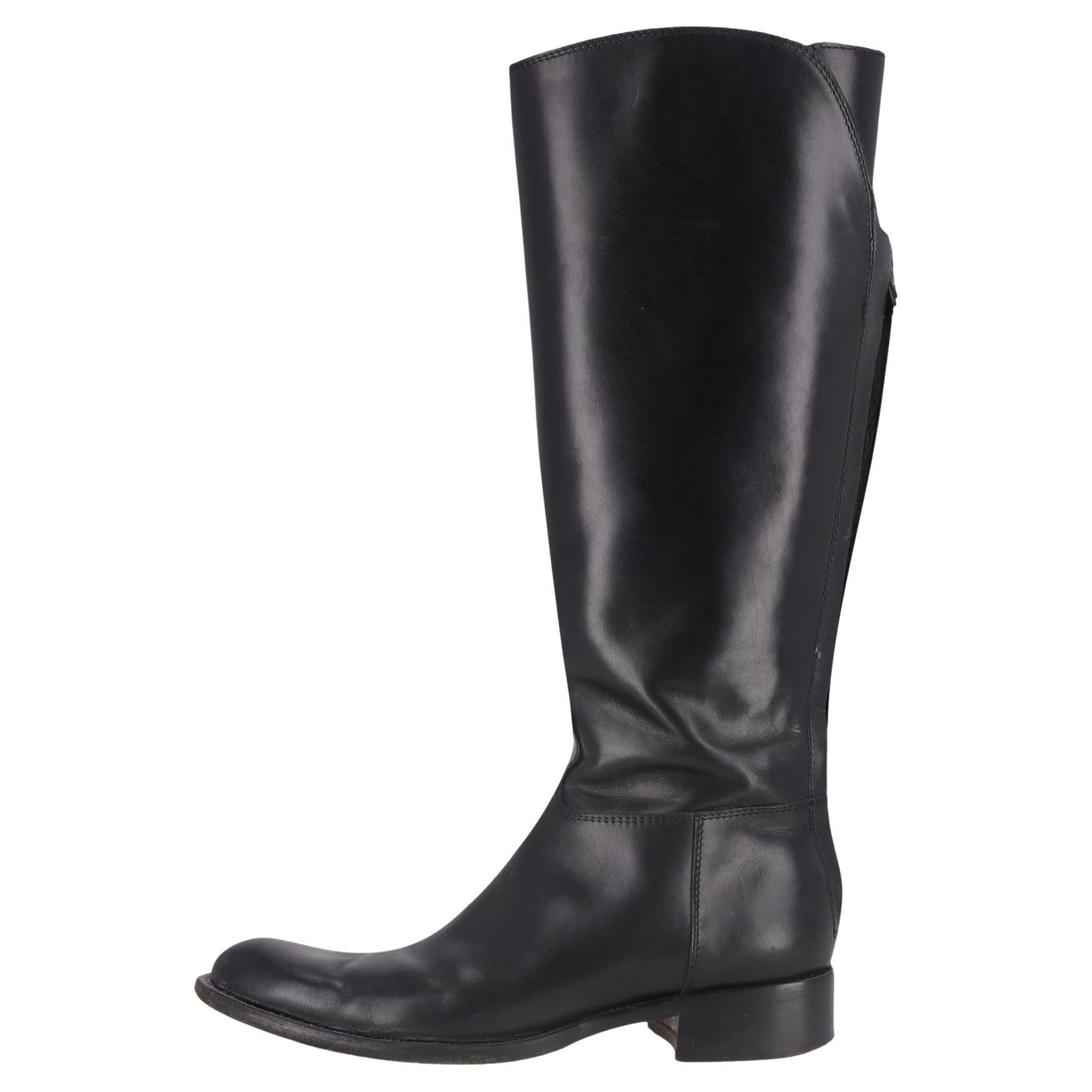 Loro Piana Welly Stiefel aus Leder kniehoch