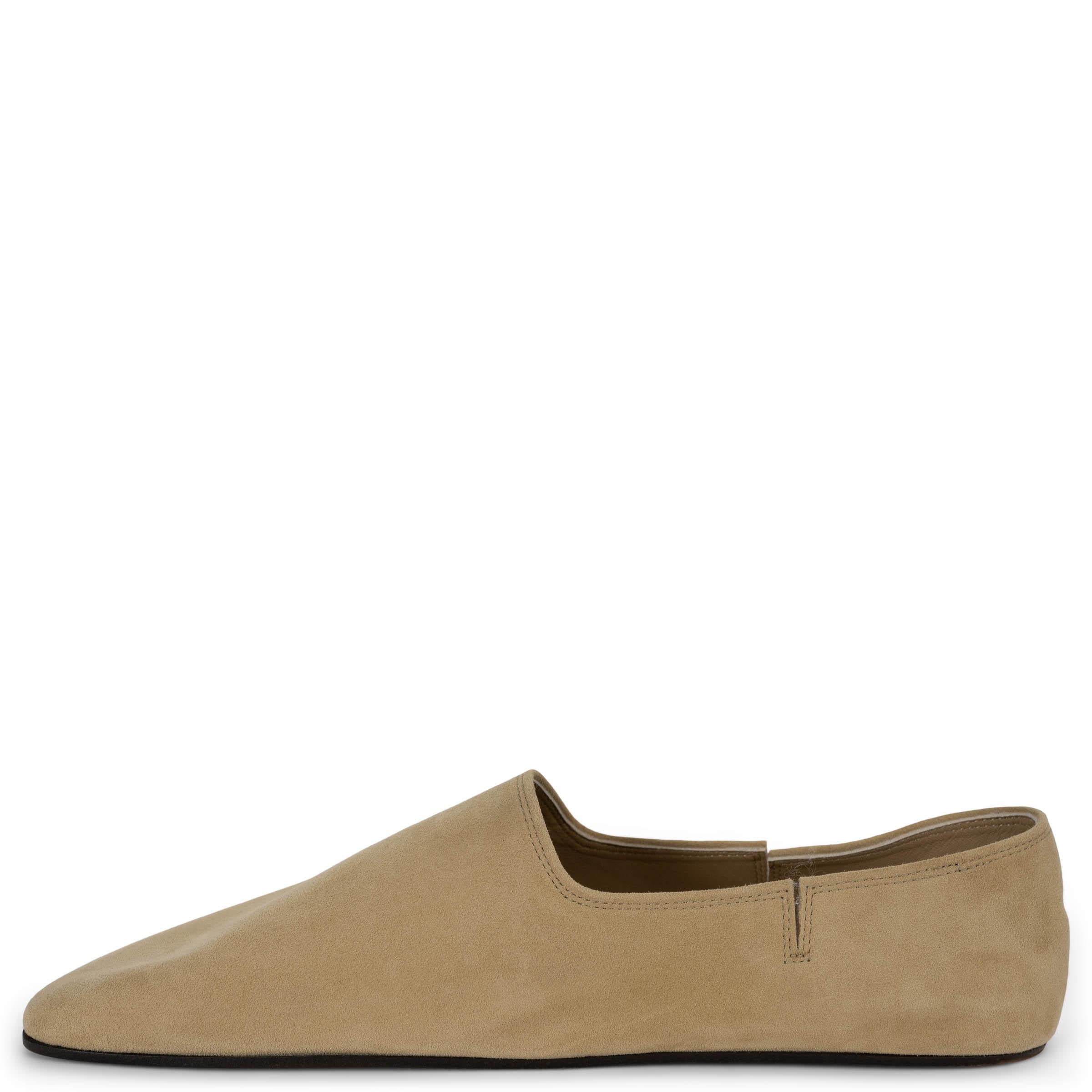 LORO PIANA Wet Sand beige suede 2023 GRAVINA Loafers Shoes 38 Beige en venta