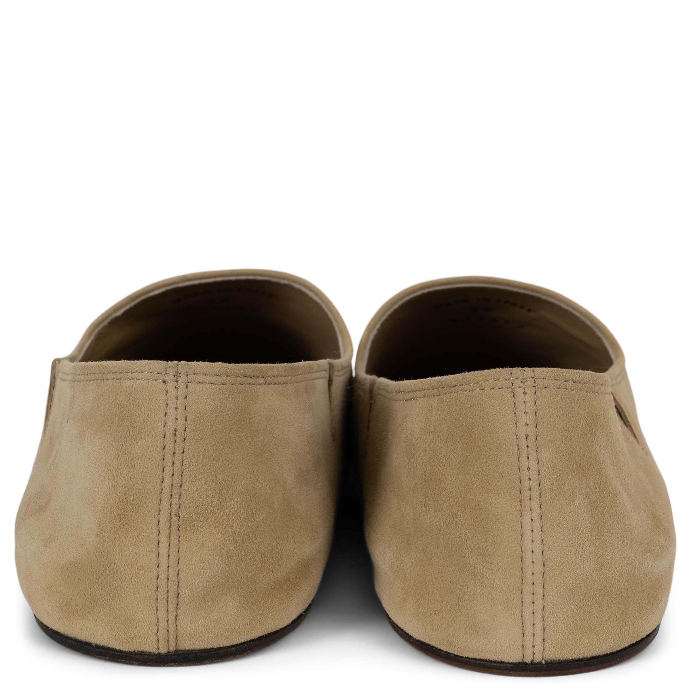 LORO PIANA Wet Sand beige suede 2023 GRAVINA Loafers Shoes 38 en Nuevo estado para la venta en Zürich, CH