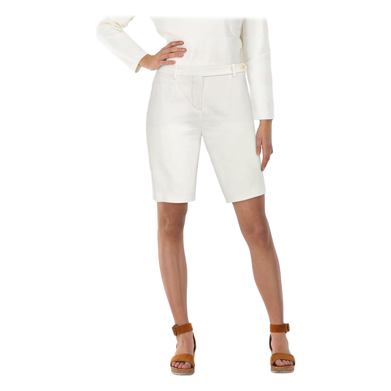 Loro Piana White Bermuda Shorts Size XS