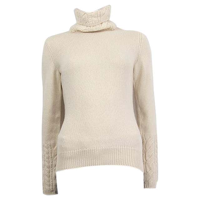 LORO PIANA coral pink cashmere V-Neck Sweater 42 M For Sale at 1stDibs