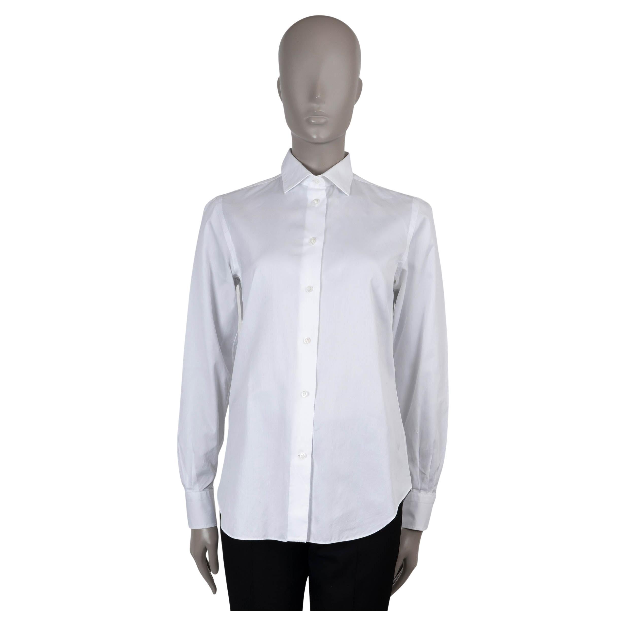 Camisa de algodón blanco CLASSIC TWILL de Loro Piana con botones, talla 42 M