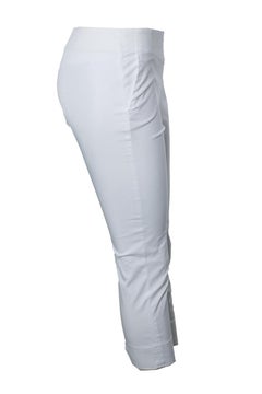 Loro Piana, white cropped linen capri pantalon
