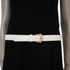LORO PIANA white leather Belt 85