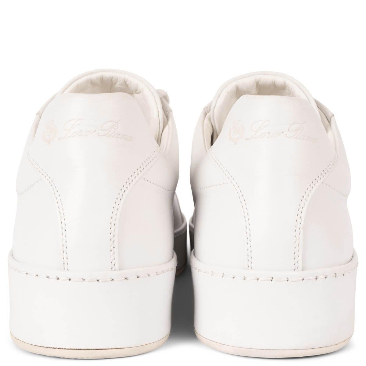 Women's LORO PIANA white leather NUAGES LOW TOP Sneakers Shoes 41 fit 40 For Sale