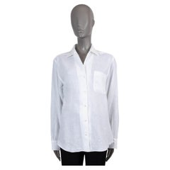 Chemise boutonnée ANDRE SOLAIRE LORO PIANA en lin blanc 44 L