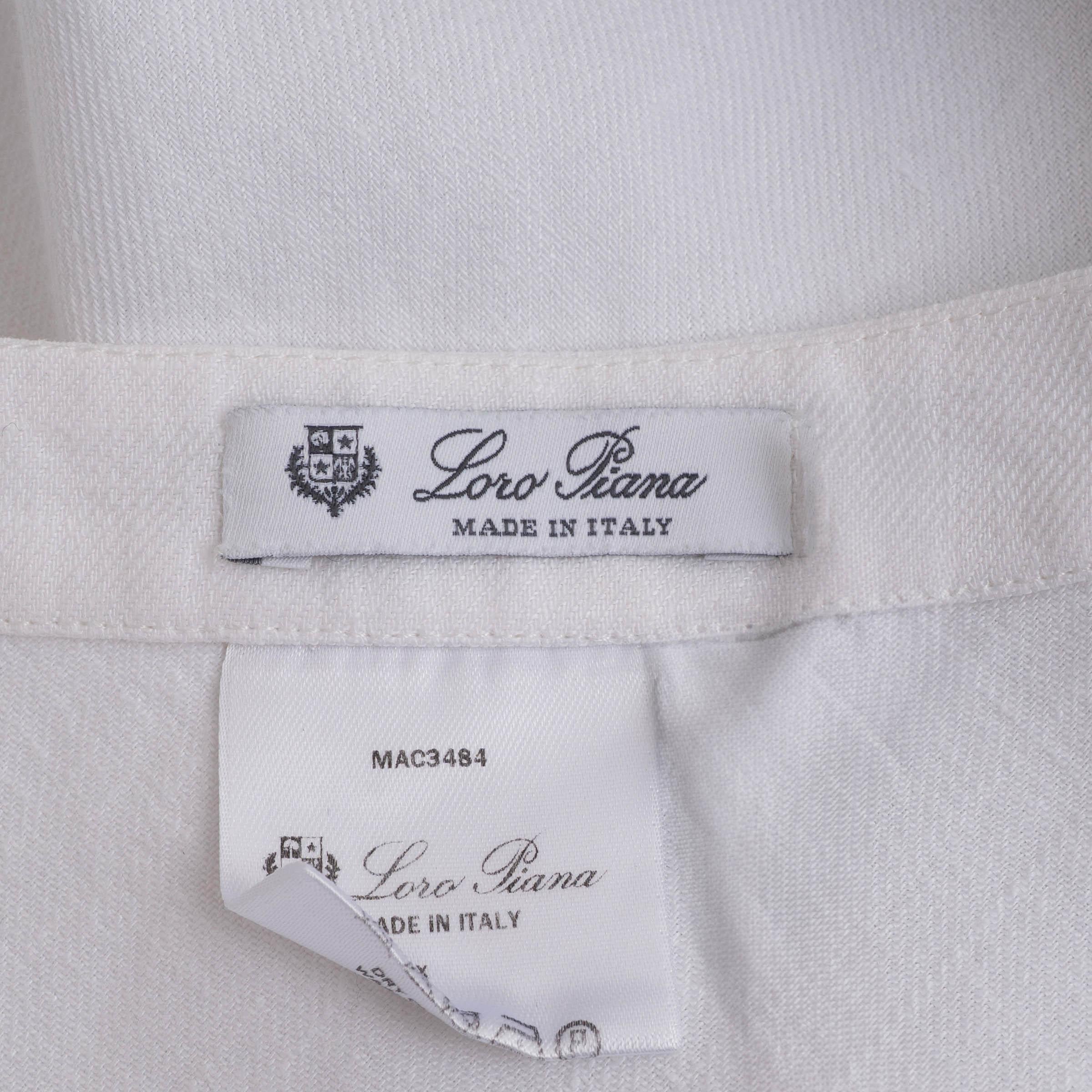 Loro Piana lin blanc  Jupe MIDI 40 S Pour femmes en vente