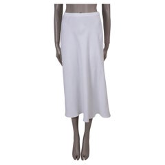 Loro Piana, lino bianco  Gonna MIDI 40 S