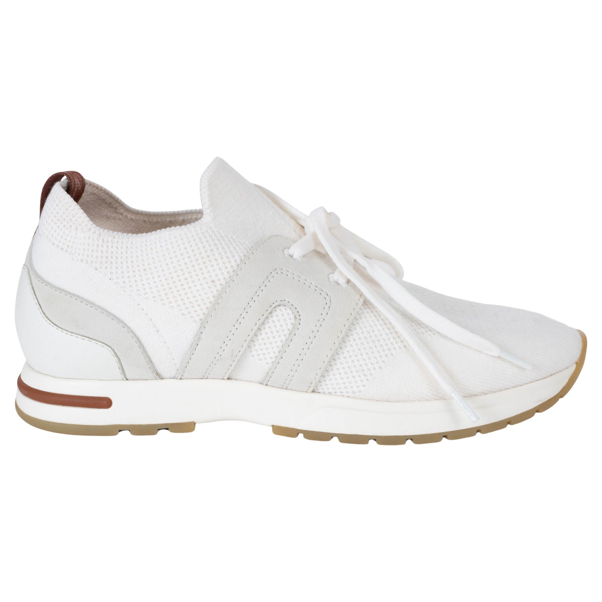 LORO PIANA weißes Netz 360 LP LADY FLEXY Turnschuhe Schuhe 37